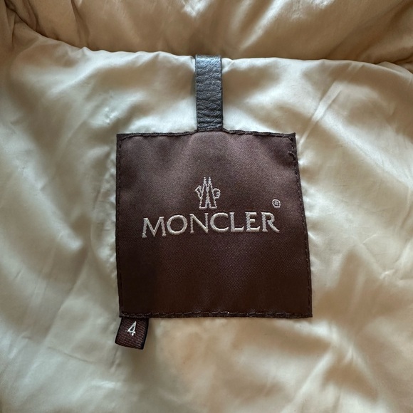 Vintage Moncler Long Down Coat • Diamond Quilted • Beige Puffer • Authentic - Picture 6 of 10